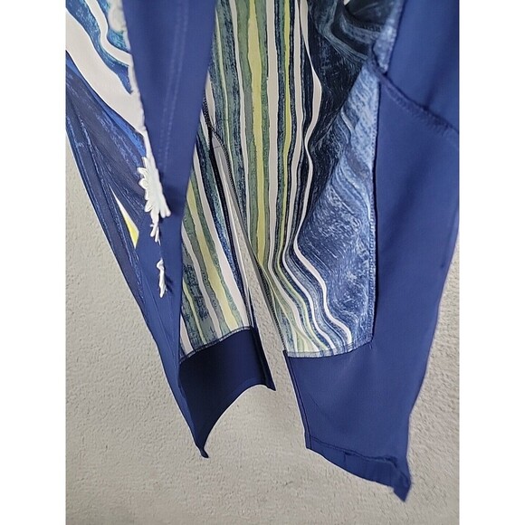 Artex Fashions Sleeveless Tunic Top Womens L Vertical Stripes V Neck Split Back - Picture 13 of 15